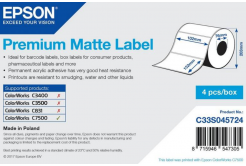 Epson C33S045724 Premium Matte, pentru ColorWorks, 102x152mm, 800buc., alb etichete autoadezive