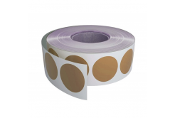 Etichete autoadezive rotund 20 mm, 2000 buc., maro hârtie pentru TTR, rola