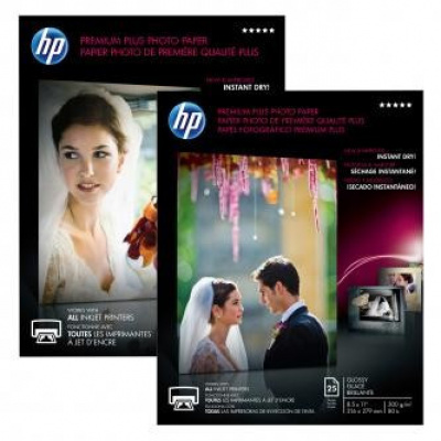HP Premium Plus Glossy Photo Paper, hartie foto, lucios, alb, A4, 300 g/m2, 20 buc., CR672A, inko