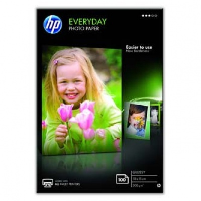 HP CR757A Everyday Photo Paper, Glossy, hartie foto, lucios, alb, 10x15cm, 4x6", 200 g/m2, 100 buc