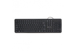 Powerton LIFE SLIM Klávesnice drátová (USB) US, černá