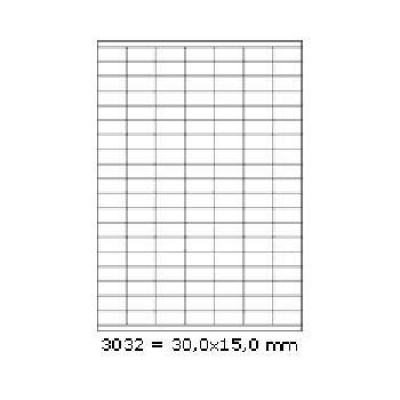 Etichete autoadezive 30 x 15 mm, 133 de etichete, A4, 100 coli