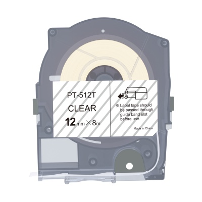 Max LM-512T, 12mm x 8m, transparent banda compatibila