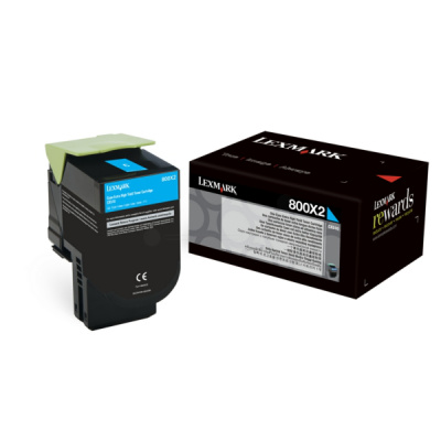 Lexmark 80C0X20 azuriu (cyan) toner original