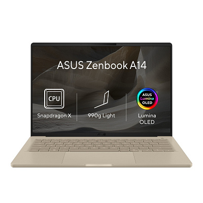 ASUS Zenbook A14/UX3407QA-OLED646WZ/SD-X1-26-100/14"/WUXGA/16GB/512GB/Adreno/W11H/Auriu/2R