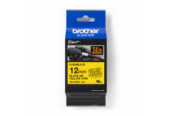 Brother TZ-FX631 / TZe-FX631, 12mm x 8m, flexi, text negru / fundal galben, banda original