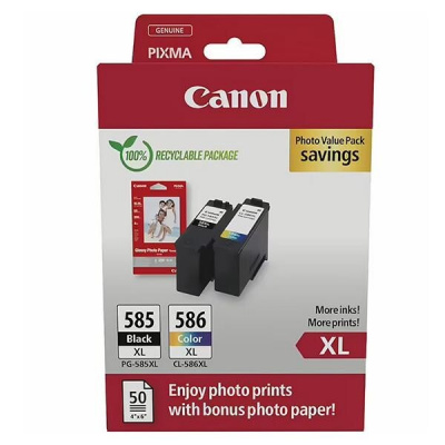 Canon PG-585XL/CL-586XL 6204C005 negru/color (black/color) multipack de cartuse originale + hartie foto GP-501