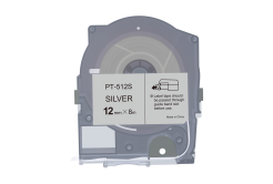 Max LM-512S, 12mm x 8m, argintiu banda compatibila