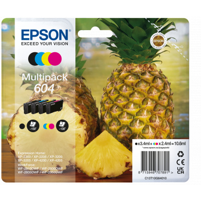 Epson 604 T10G640 C13T10G64010 color (CMYK) multipack de cartuse originale