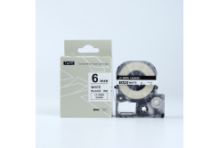 Epson LK-SS6KW, 6mm x 9m, text negru / fundal alb, banda compatibila