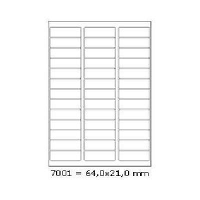 Etichete autoadezive 64 x 21 mm, 39 de etichete, A4, 100 coli