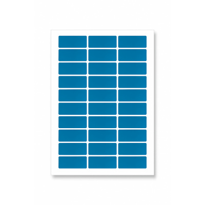 Etichete autoadezive 63,5 x 29,6 mm, 27 etichete, A4, 20 foi de hârtie, albastru