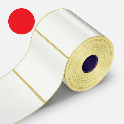 Etichete autoadezive 32x20 mm, 2000buc., rosu termo, rola