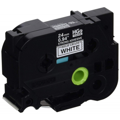 Brother HGe-151, 24mm x 8m, 5buc., text negru / fundal transparent, banda originala