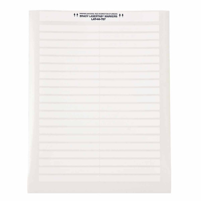 Brady LAT-44-707-2.5 / 029829, LaserTab Laser Printable Labels, 91.44 mm x 9.53 mm