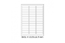 Etichete autoadezive 63,5 x 16,9 mm, 48 de etichete, A4, 100 coli