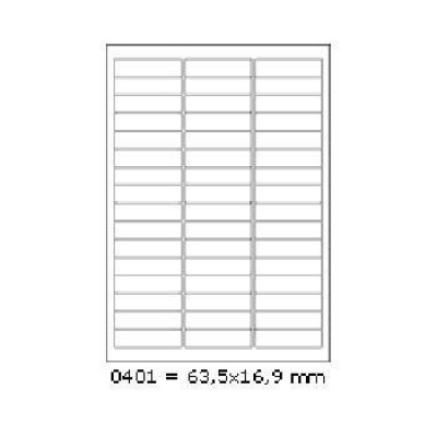 Etichete autoadezive 63,5 x 16,9 mm, 48 de etichete, A4, 100 coli