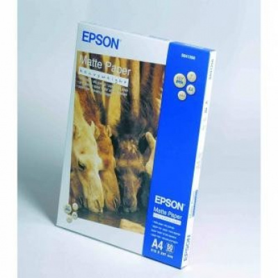 Epson Matte Paper Heavyweight C13S041256, A4, 16buc., mat, puternic, alb, hârtie fotografică