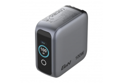 VERBATIM Mini GaN Nabíječka s displejem 100W, 2xUSB-C, 1xUSB-A, šedá
