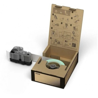 Epson LabelWorks BR-PT12WB-E C53S664001 12mm x 45m, text negru / fundal alb, banda original