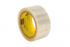 3M 375E Bandă de ambalare, transparentă, 50 mm x 66 m