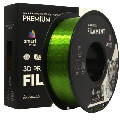 Smart Print FG-S198-E1, 3D filament, PETG, 1,75mm, 1000g, Verde transparent (Transparent green)