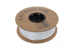 Tub termocontractabil 2:1, fără halogen, cu autoextincție, diametru 3,2/1,6mm, UL, alb, plat, 30m