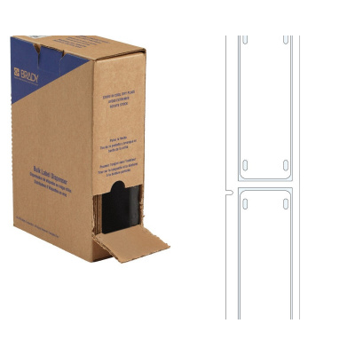 Brady BM-25x75-7643-WT-L / 312199, Bulk BMP71 Heatex Cable Markers, 75.00 mm x 25.00 mm
