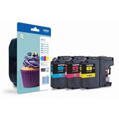 Brother LC-123RBWBP azuriu/purpuriu/galben (cyan/magenta/yellow) cartus original