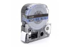 Epson LC-SC18BW, 18mm x 8m, text negru / fundal albastru, banda compatibila