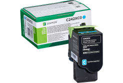 Lexmark C242XC0 azuriu (cyan) toner original