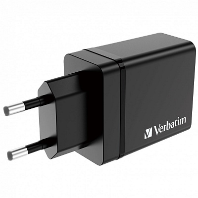VERBATIM Încărcător adaptor universal CHR-30EU2, 30W, 1x USB-C, 3x USB negru
