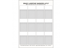 Brady LAT-27-361-1 / 029766, LaserTab Laser Printable Labels, 47.63 mm x 80.44 mm