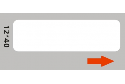 Niimbot A2A68601601, 12x40mm, 155 buc., etichete autoadezive albe