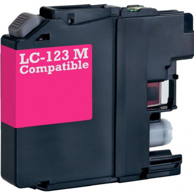 Brother LC-123 purpuriu (magenta) cartus compatibil
