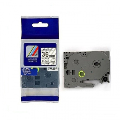 Brother TZ-M61 / TZe-M61, 36mm, text negru/transparent mat fundal, banda compatibila
