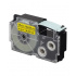 Casio XR-18YW1, 18mm x 8m, text negru / fundal galben, banda originala