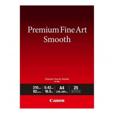 Canon Premium Fine Art Smooth 1711C011, 310 g/m2, A4, 25buc., mat, jet de cerneală, alb, hârtie fotografică
