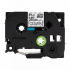 Banda compatibila Brother TZ-S155 / TZe-S155, 24mm x 8m, extr.adh. text alb / fundal transparent