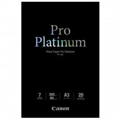 Canon PT-101 Photo Paper Pro Platinum, hartie foto, lucios, alb, A3, 300 g/m2, 20 buc