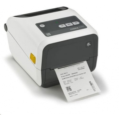 Zebra ZD421c Healthcare ZD4AH43-C0EW02EZ TT, 12 dots/mm (300 dpi), imprimantă de etichete, RTC, EPLII, ZPLII, USB, USB Host, BT, Wi-Fi, white (succesor GC420t)