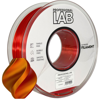 Professional Lab FG-P100-E1, 3D filament, PLA Silk, 1,75mm, 1000g,  Dual Color, Multicolor (Red, gold)