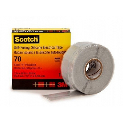 3M 70 Scotch Bandă siliconică autoamalgamantă, 25 mm x 9,1 m