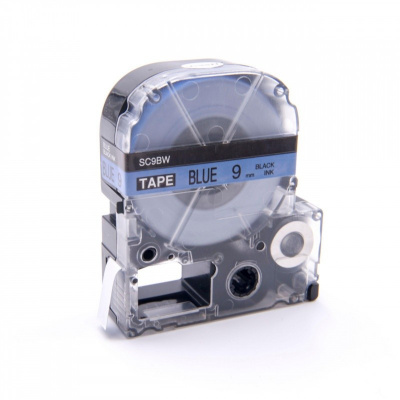 Epson LK-3LBP, SC9BW, 9mm x 9m, text negru / fundal albastru, banda compatibila
