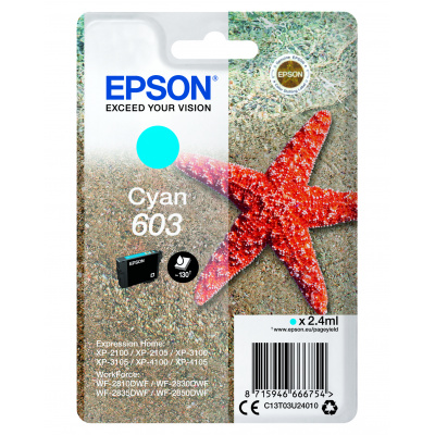 Epson 603 C13T03U24010 azuriu (cyan) cartus original