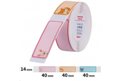 Niimbot A2A28678701, 14x40mm, 160buc., Animale, colorat etichete autoadezive