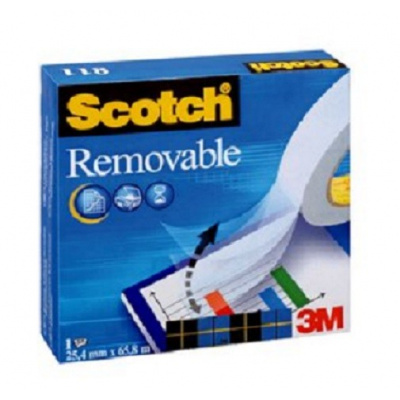 3M 811 Scotch Removable Bandă detașabilă, 19 mm x 33 m