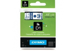 Dymo D1 45014, S0720540, 12mm x 7m imprimare albastră / fundal alb, bandă originală