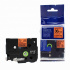 Banda compatibila Brother TZ-B61 / TZe-B61, semnal 36mm x 8m, text negru / fundal portocaliu