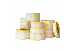 Etichete autoadezive rotund 63 mm, 1000 buc., alb termo, rola